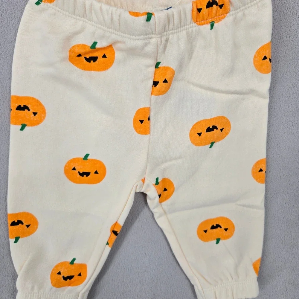Old Navy Baby Unisex NWT 3-6M 2 pc Pumpkin Jogger & Booties Halloween Set